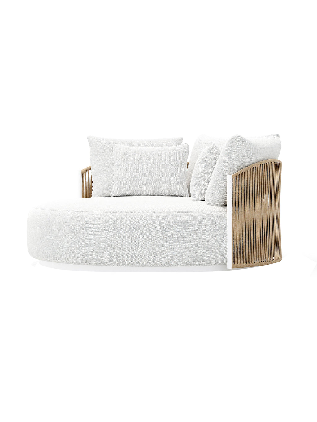 Outdoor Collection, Low-Profile Daybed, Luxury Beach Club Furniture, Villa Poolside Seating, Aluminum Weaving Sofa, Garden Cafe Decor