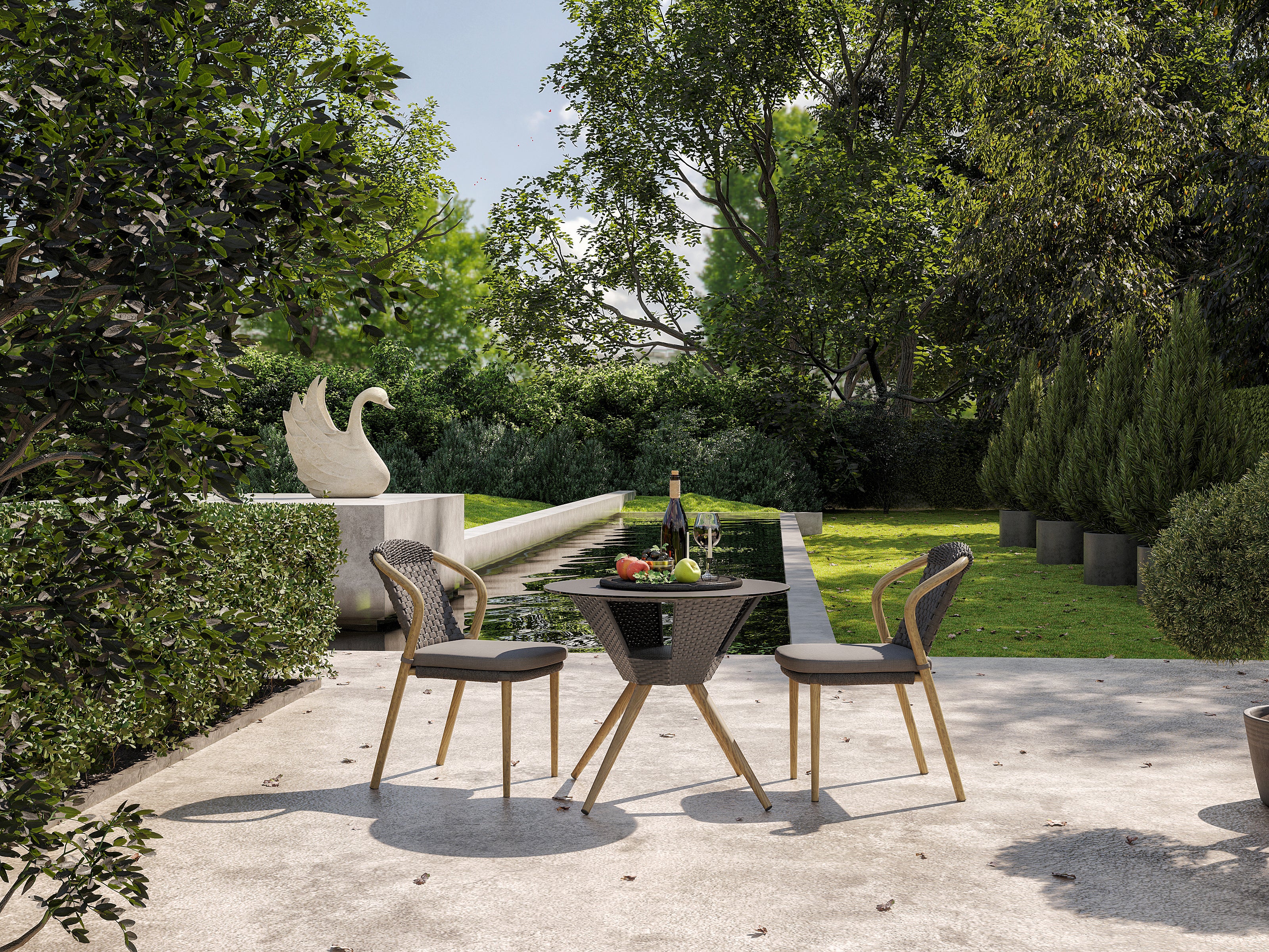 「Maple Twist」Outdoor Lounge Dining Set