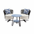 Outdoor Lounge Coffee Table & Webbing Chair Set