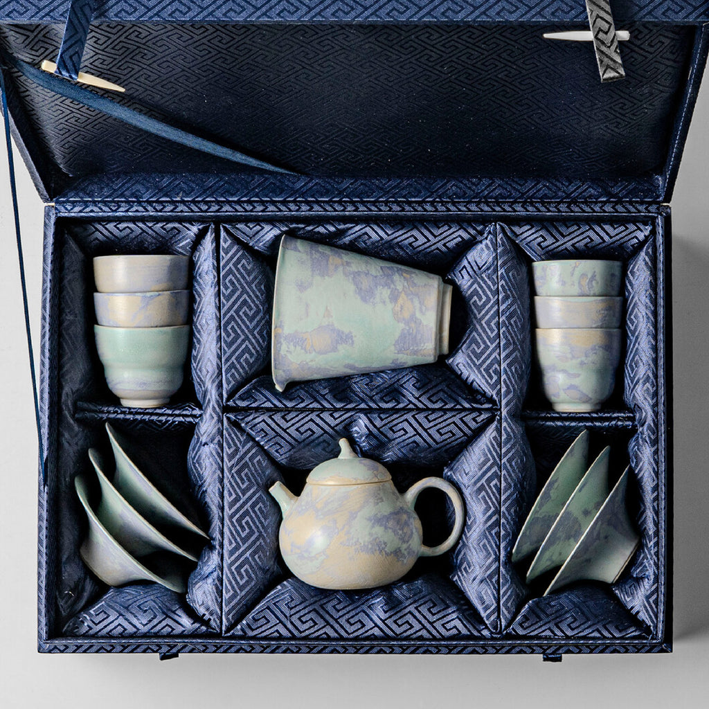 「Monet Purple」Kiln-Fired Ceramic Kung Fu Tea Set