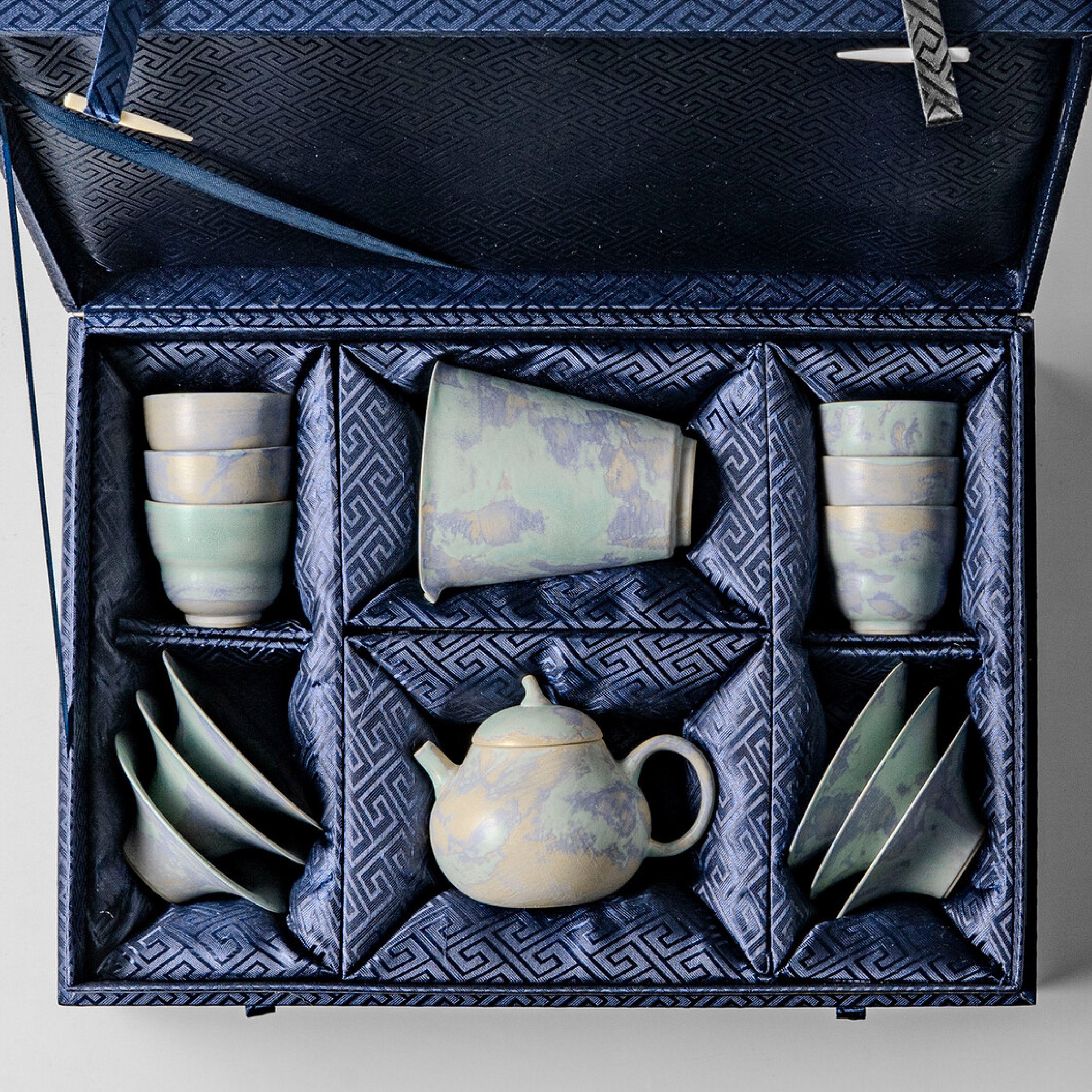 「Monet Purple」Kiln-Fired Ceramic Kung Fu Tea Set