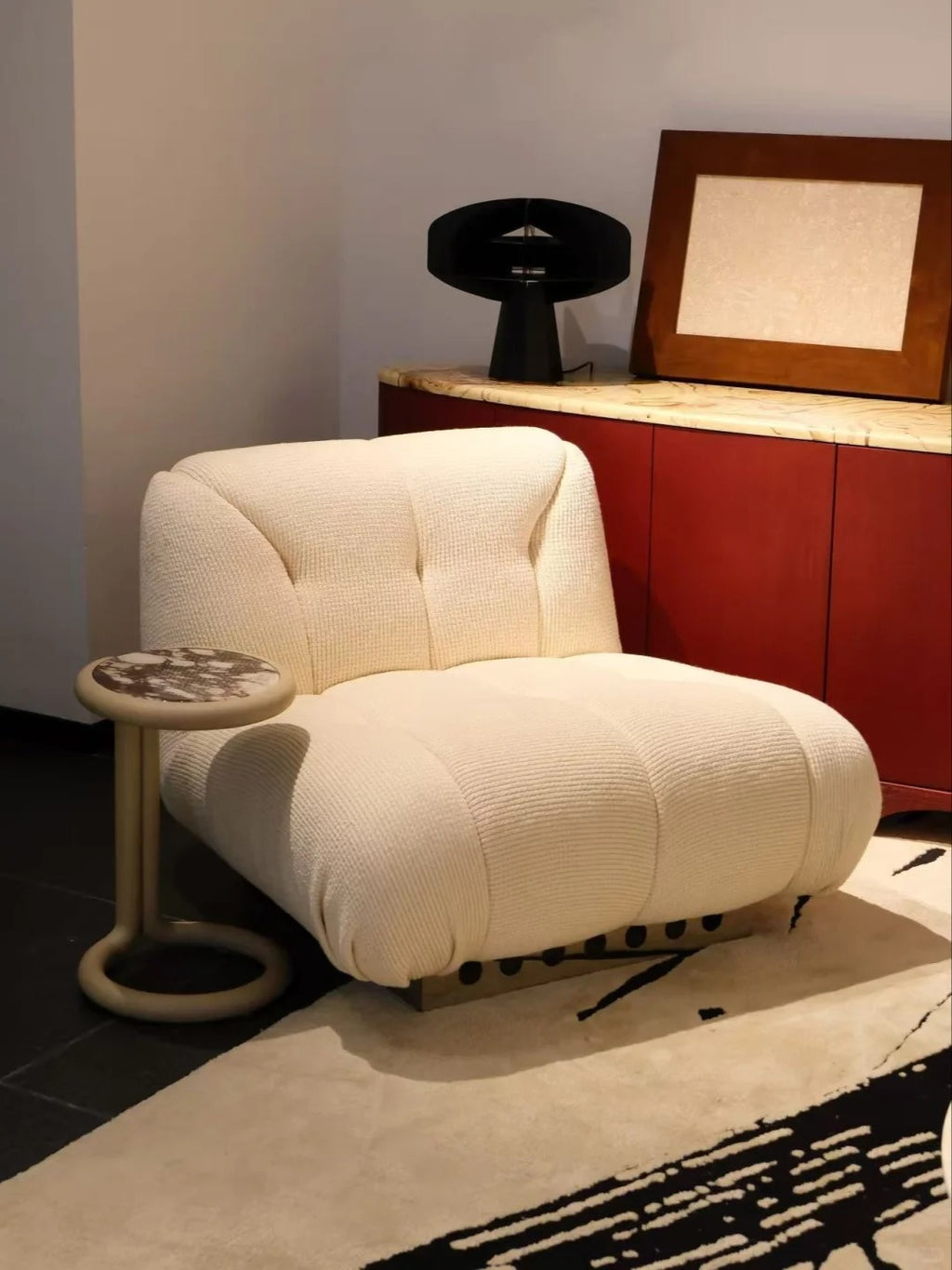 「Shell Cove」Organic Modern Tufted Lounge Chair