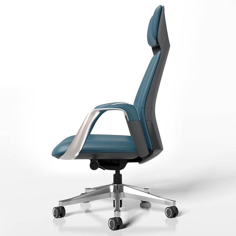 The Ark | Executive Office Chair in Imported Italian Nappa Leather with Gun-Metal Accents