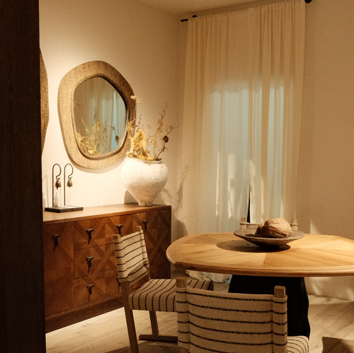 The Organic | Hand-Carved Pine Wood Decorative Mirror