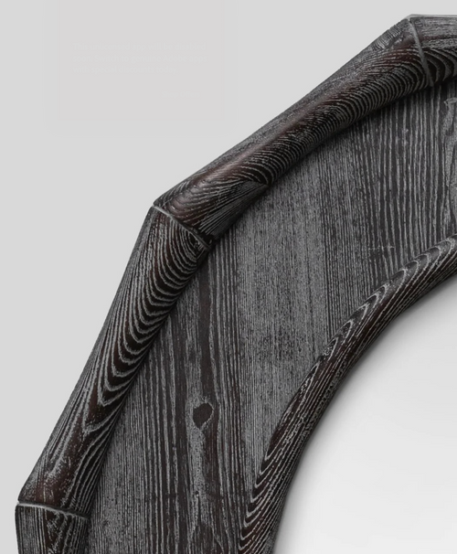 The Obsidian | Symmetrical Knotted Elm Wood Decorative Mirror