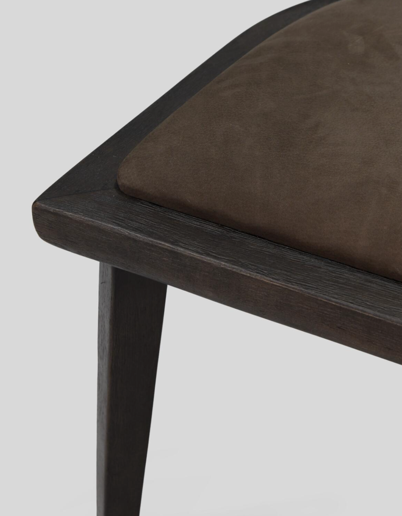 The Kila | Minimalist Solid Rubberwood & Natural Leather Accent Chair