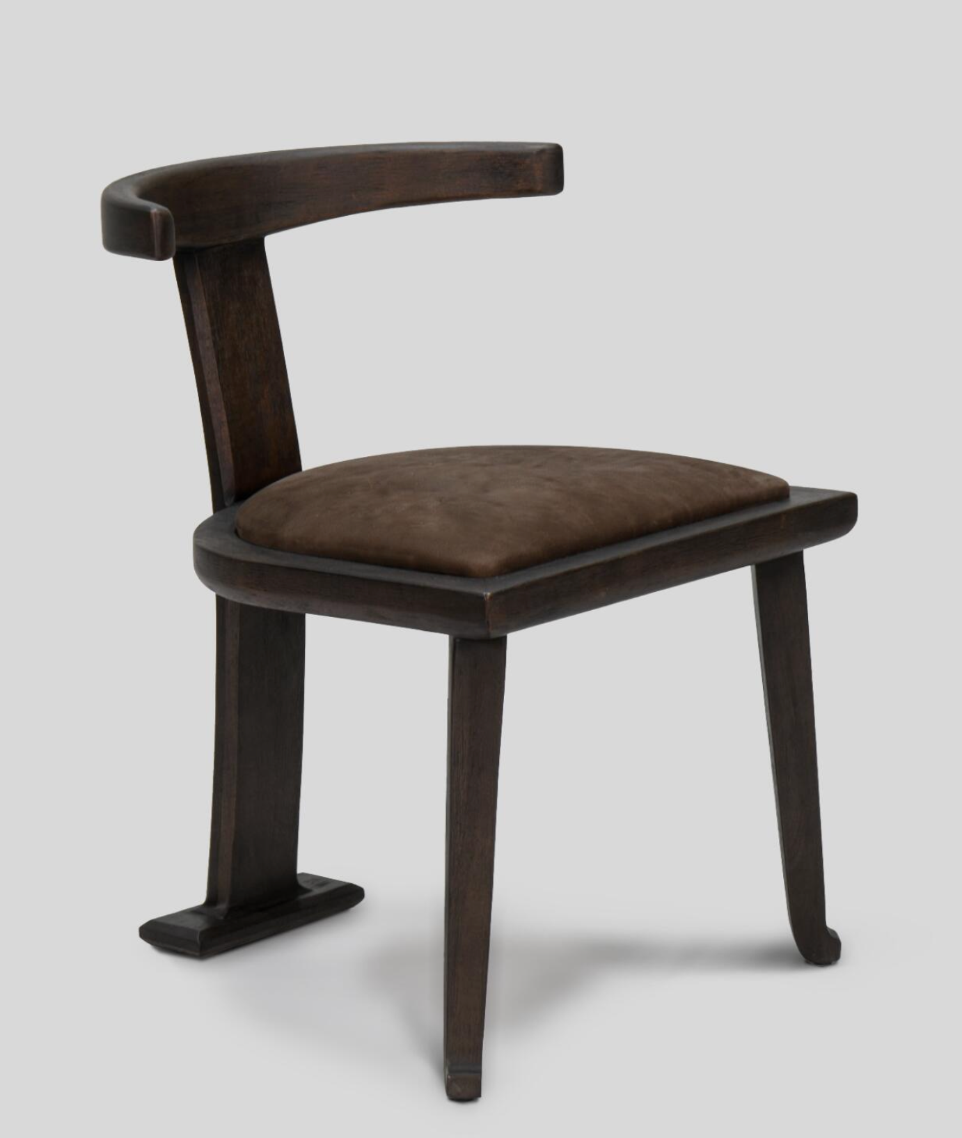 The Kila | Minimalist Solid Rubberwood & Natural Leather Accent Chair