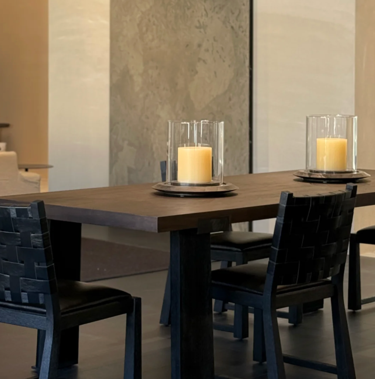 The Aura | Hand-Polished Solid Elm Wood Decorative Candle Holder