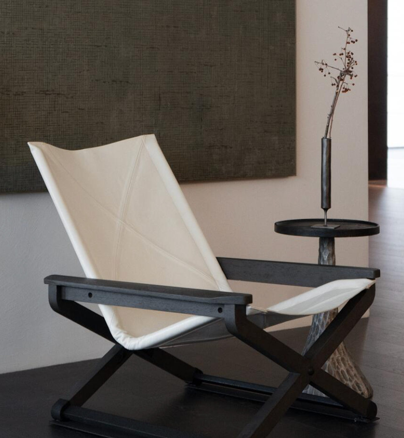 The Kila | Origami Folding-Style Natural Leather Lounge Chair