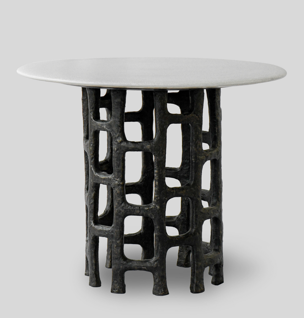 The F.Vint | Colmar Glazed Ceramic Round Side Table