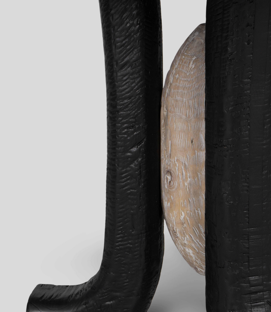 The F.Vint | Sapium Three-Legged Solid Wood Round Dining Table