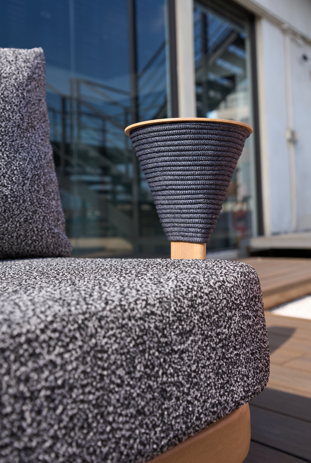 「Maple Wood Micro-Cement」Luxury Modular Outdoor Sofa Set