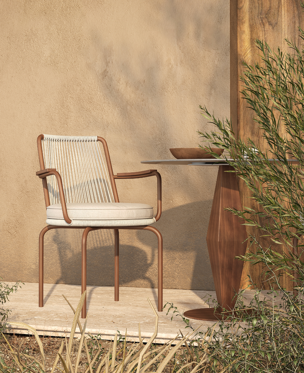 「Teak Weave Coffee」Outdoor Lounge Dining Set