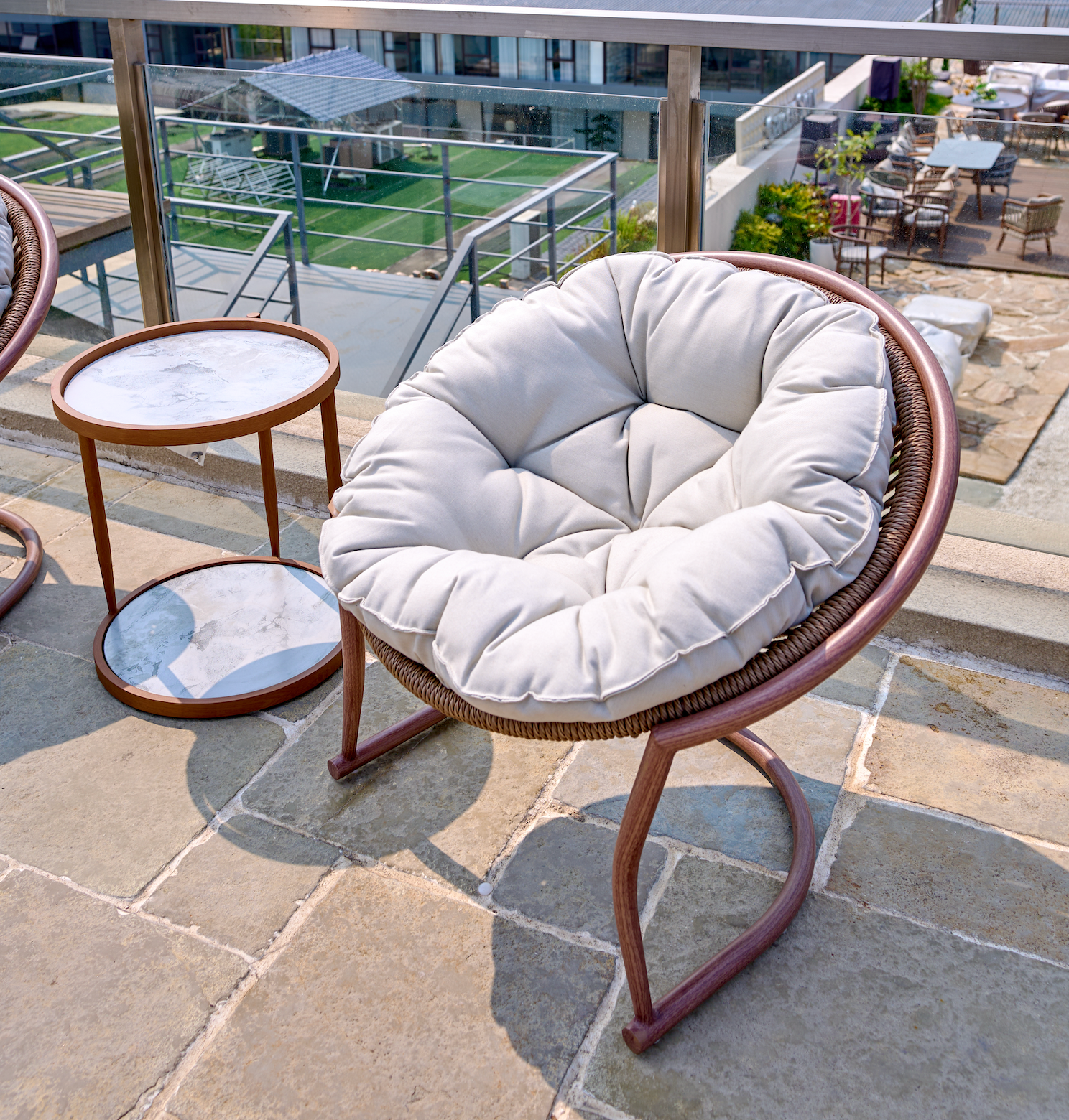 「Camel Sand」Outdoor Lounge Bistro Set
