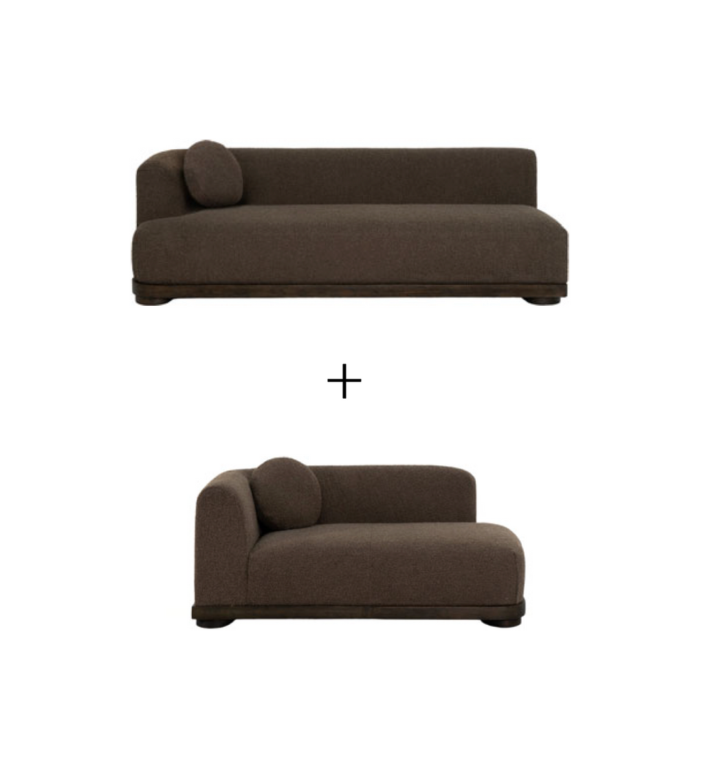 「Neo-Col」Wool-Alpaca Blend Modular Curved Sectional Sofa