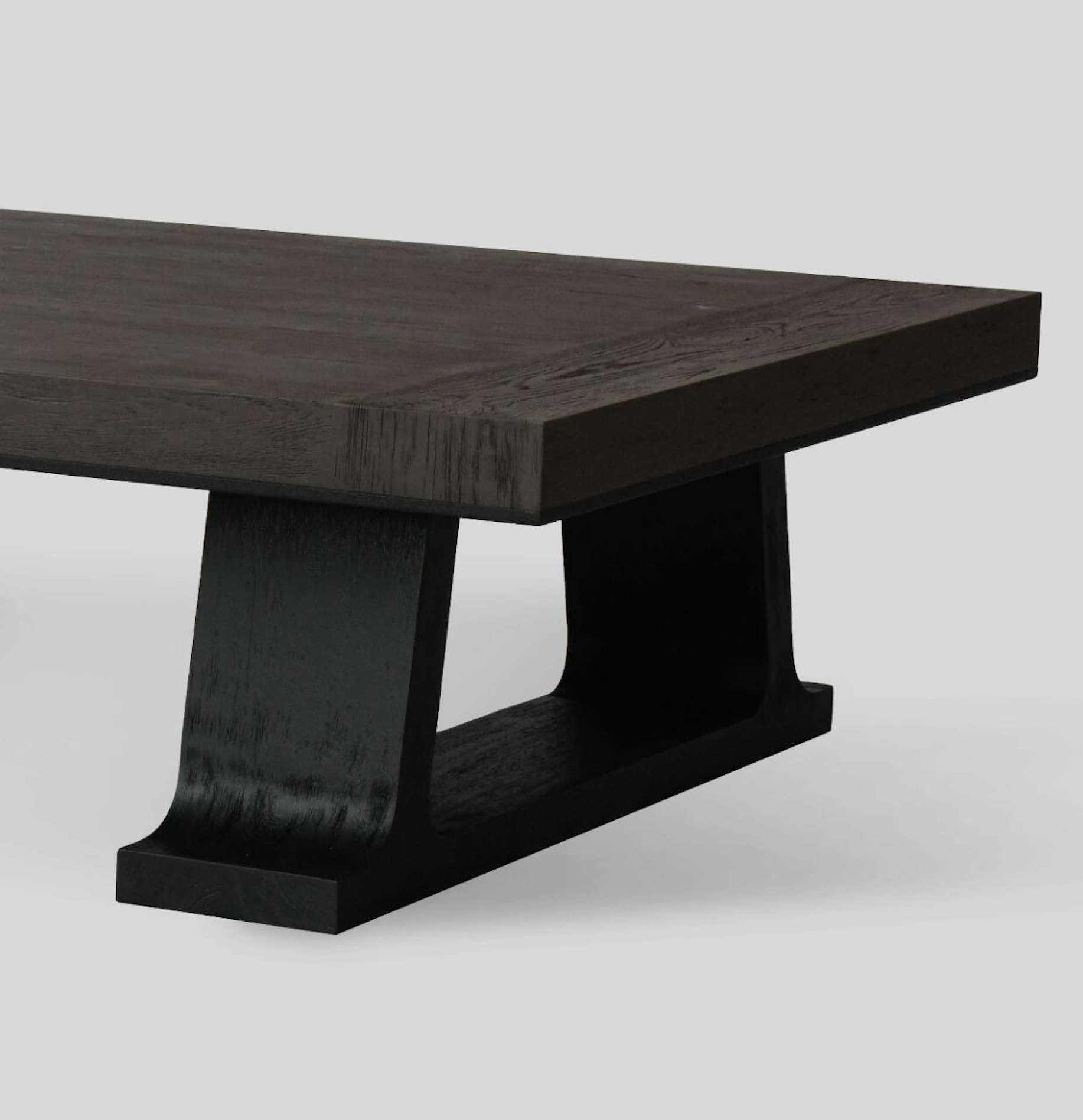 「Lumina」Saddle Long Rectangular Wood Table