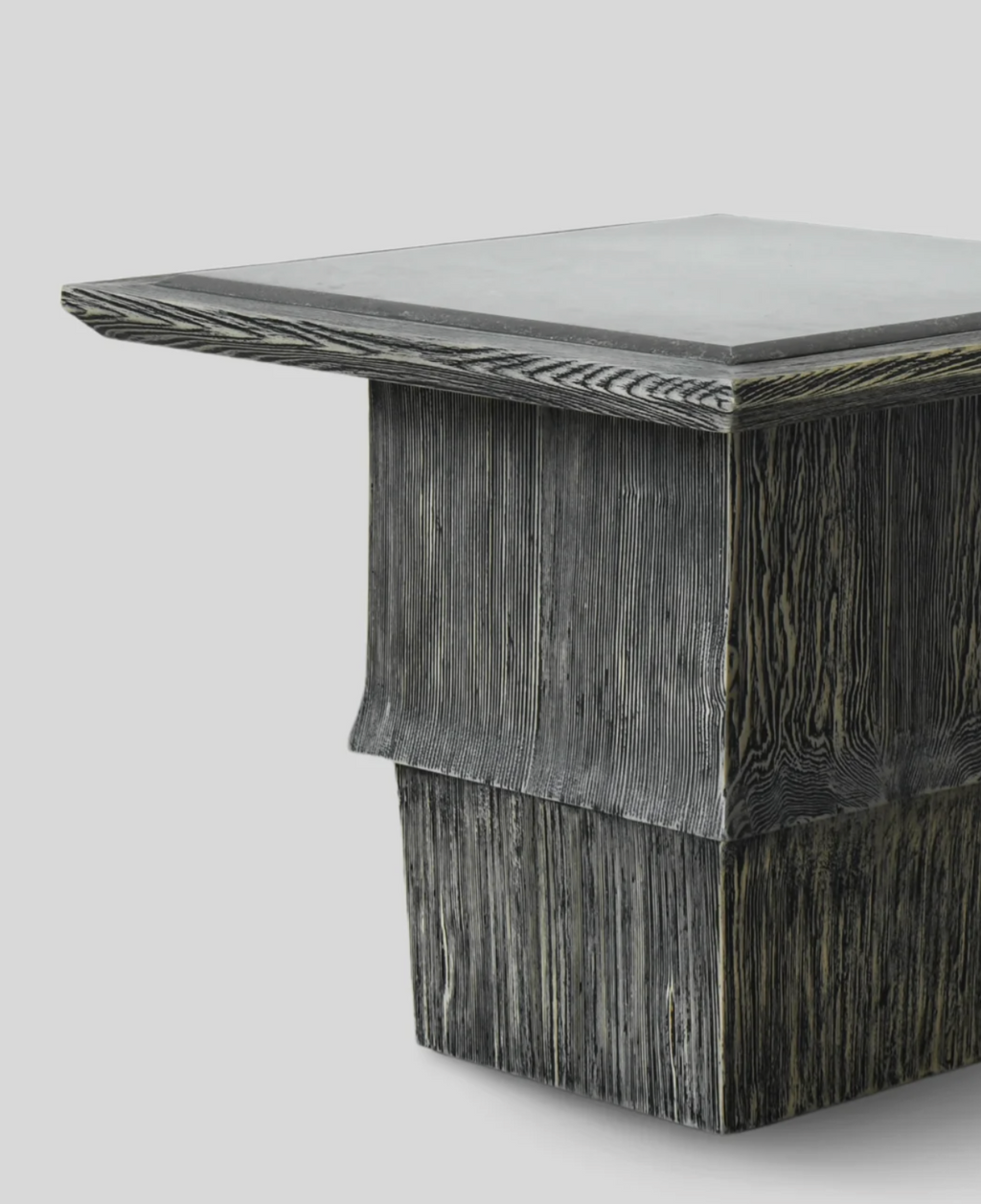 「Lumina」Silver Cypress Square Side Table