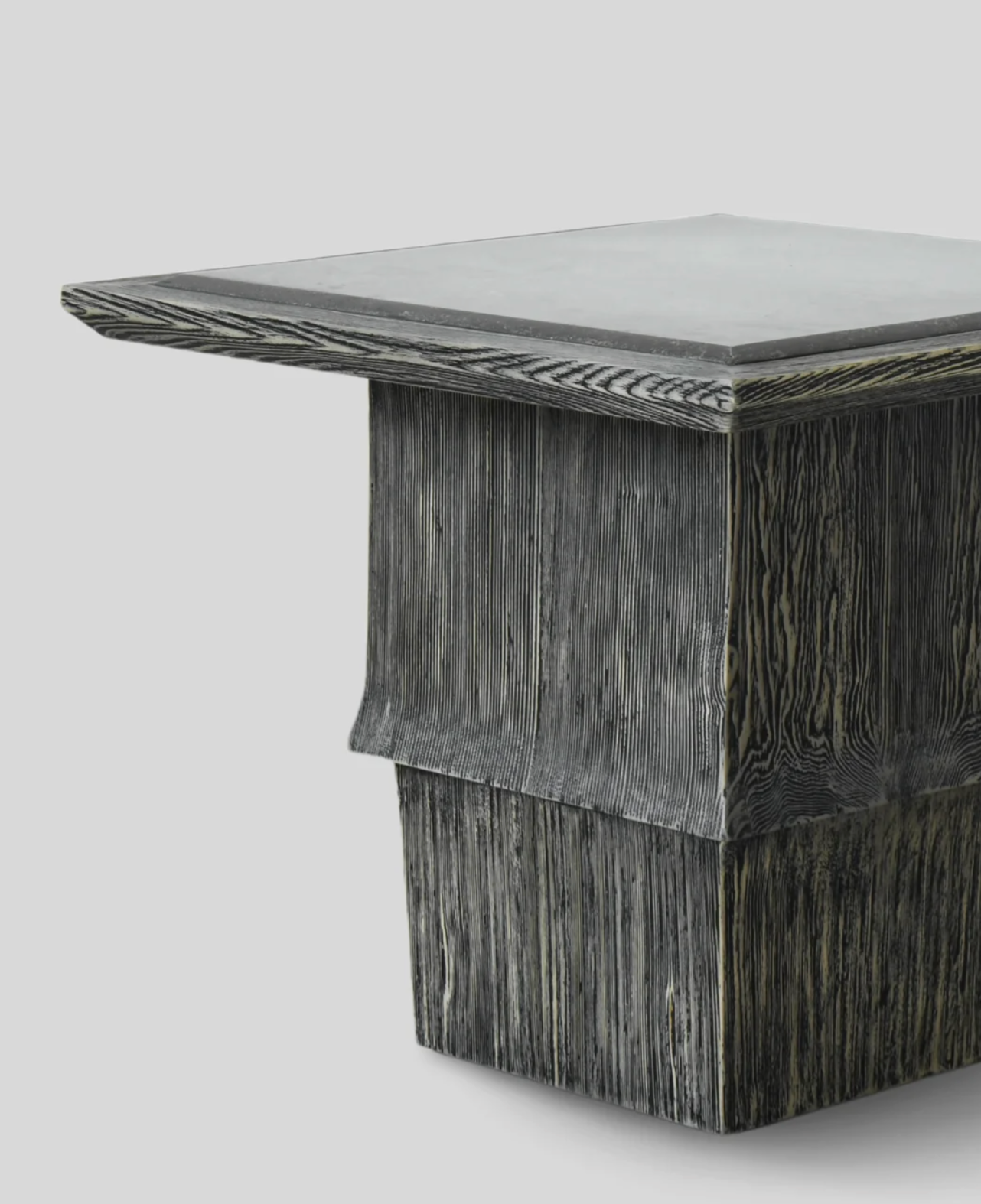 「Lumina」Silver Cypress Square Side Table
