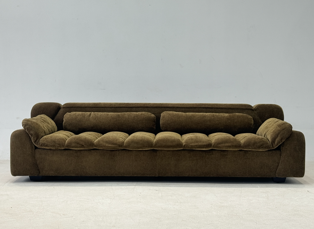 「Monet’s Reverie」Quiet Luxury Organic Vintage Tufted Sofa