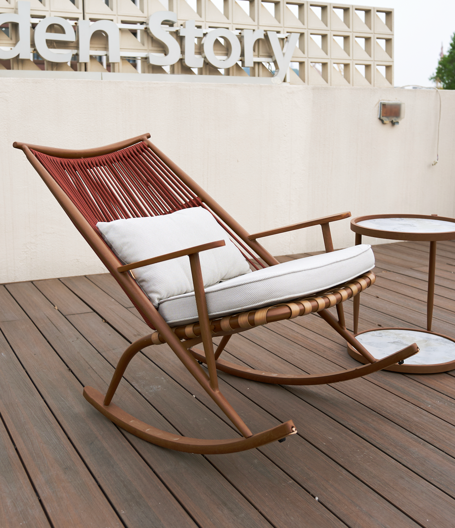 「Driftwood」Organic Modern Outdoor Rocking Chair