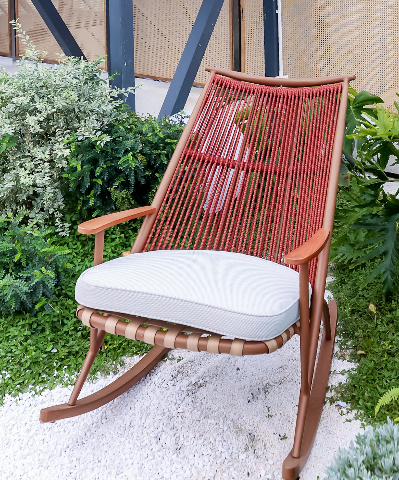 「Driftwood」Organic Modern Outdoor Rocking Chair