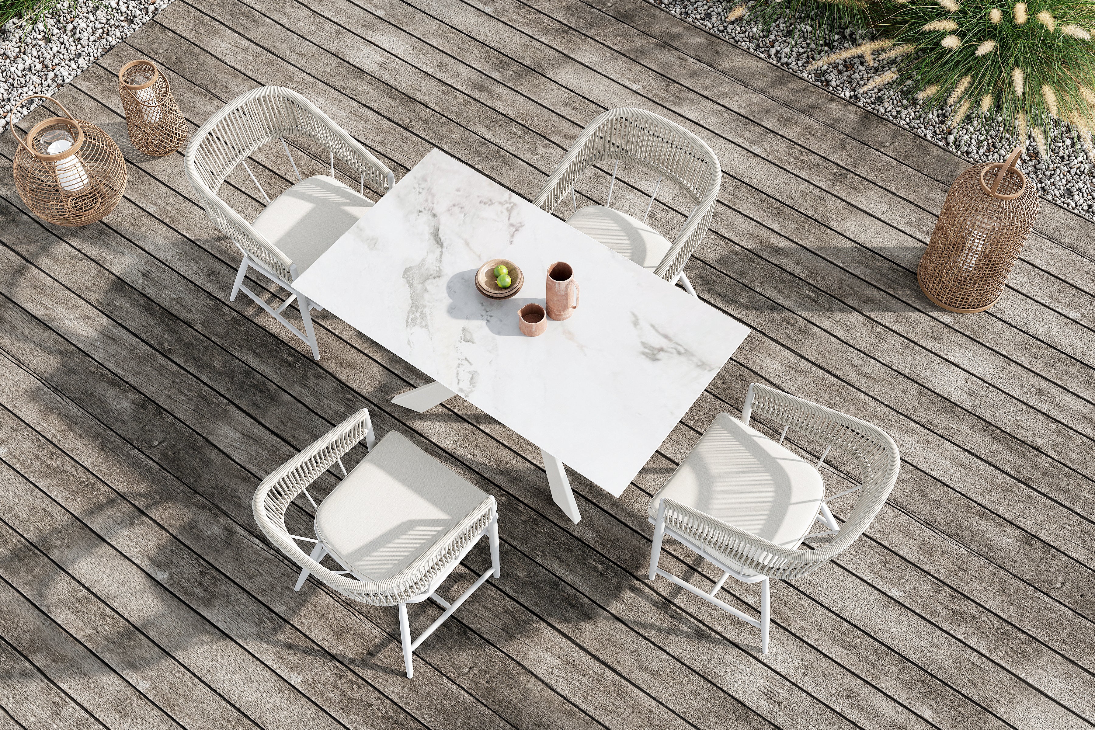 「White Sand」Outdoor Dining Set
