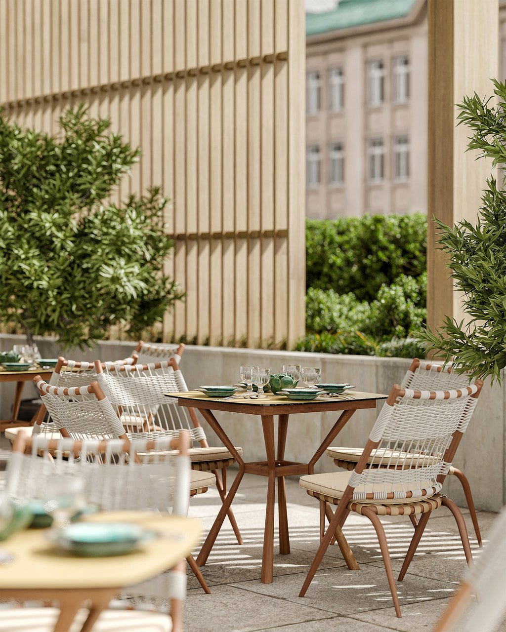 「Teak Weave」Outdoor Lounge Dining Set