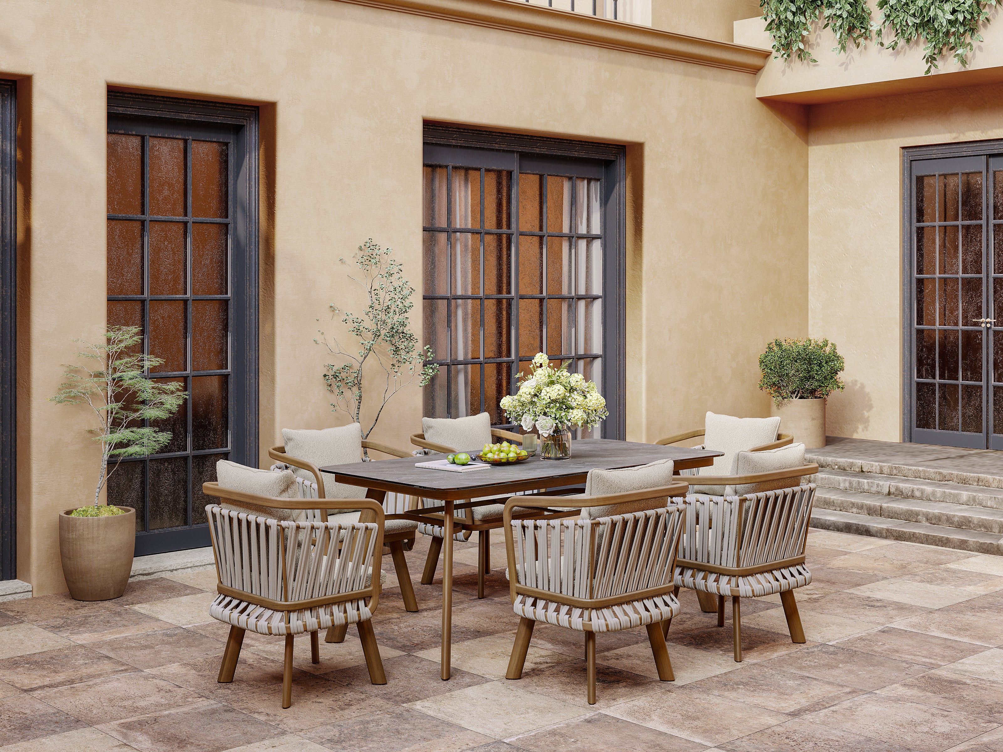 「Teak Weave」Luxury Outdoor Dining Set