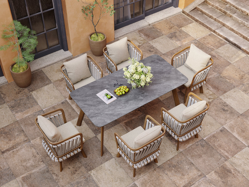 「Teak Weave」Luxury Outdoor Dining Set