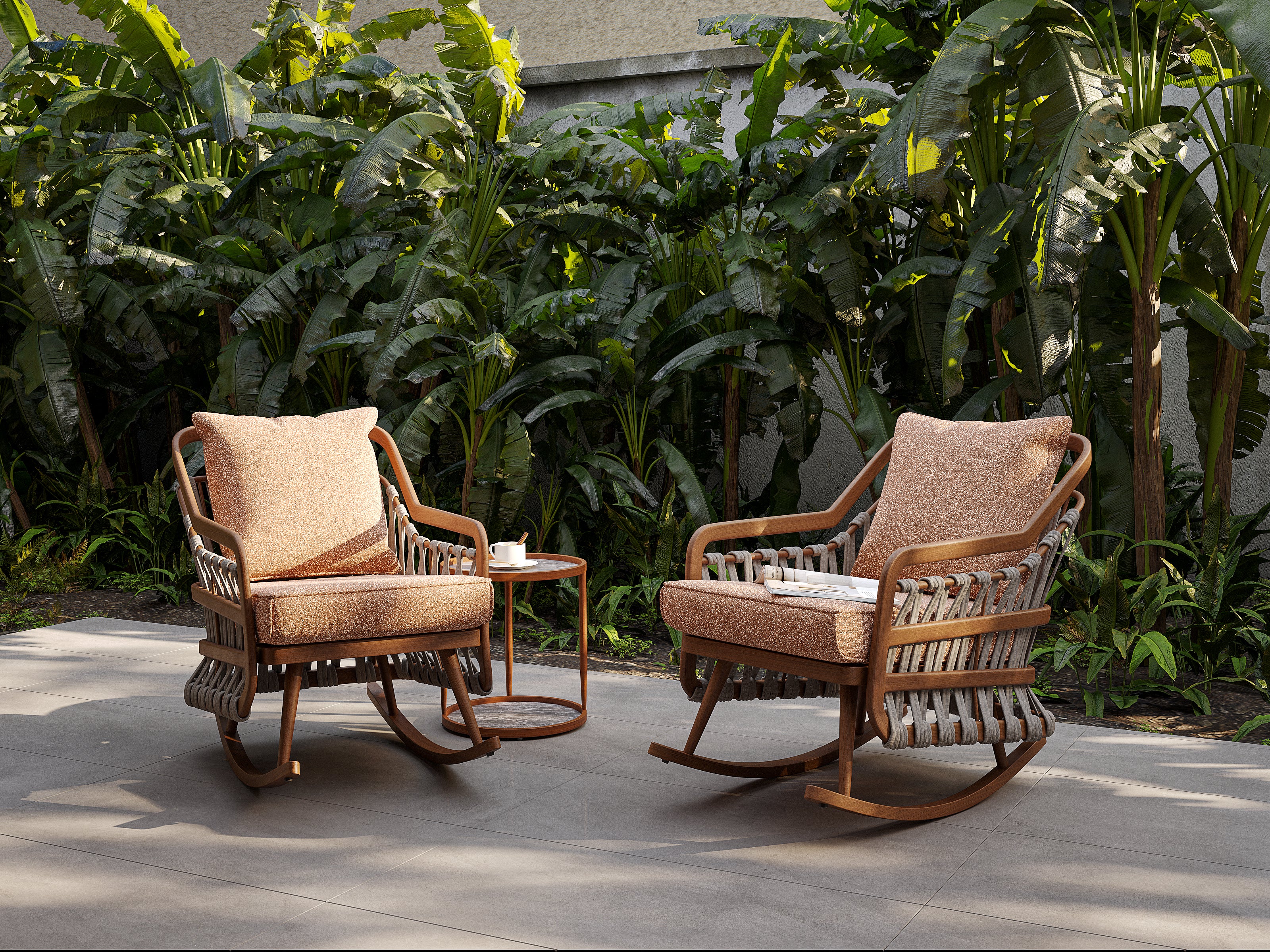 「Cypress Breeze」Outdoor Rocking Lounge Chair