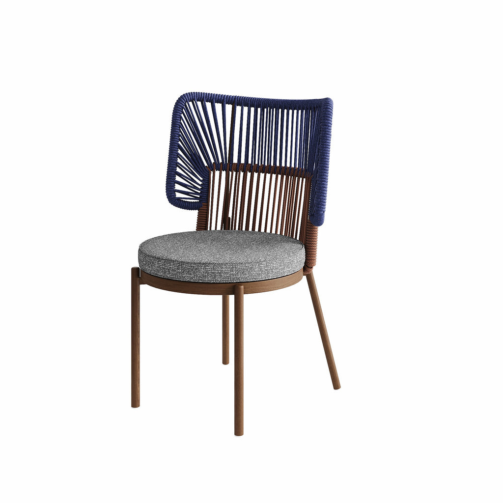 「Blue Weave & Black Marble」Luxury Outdoor Dining Set