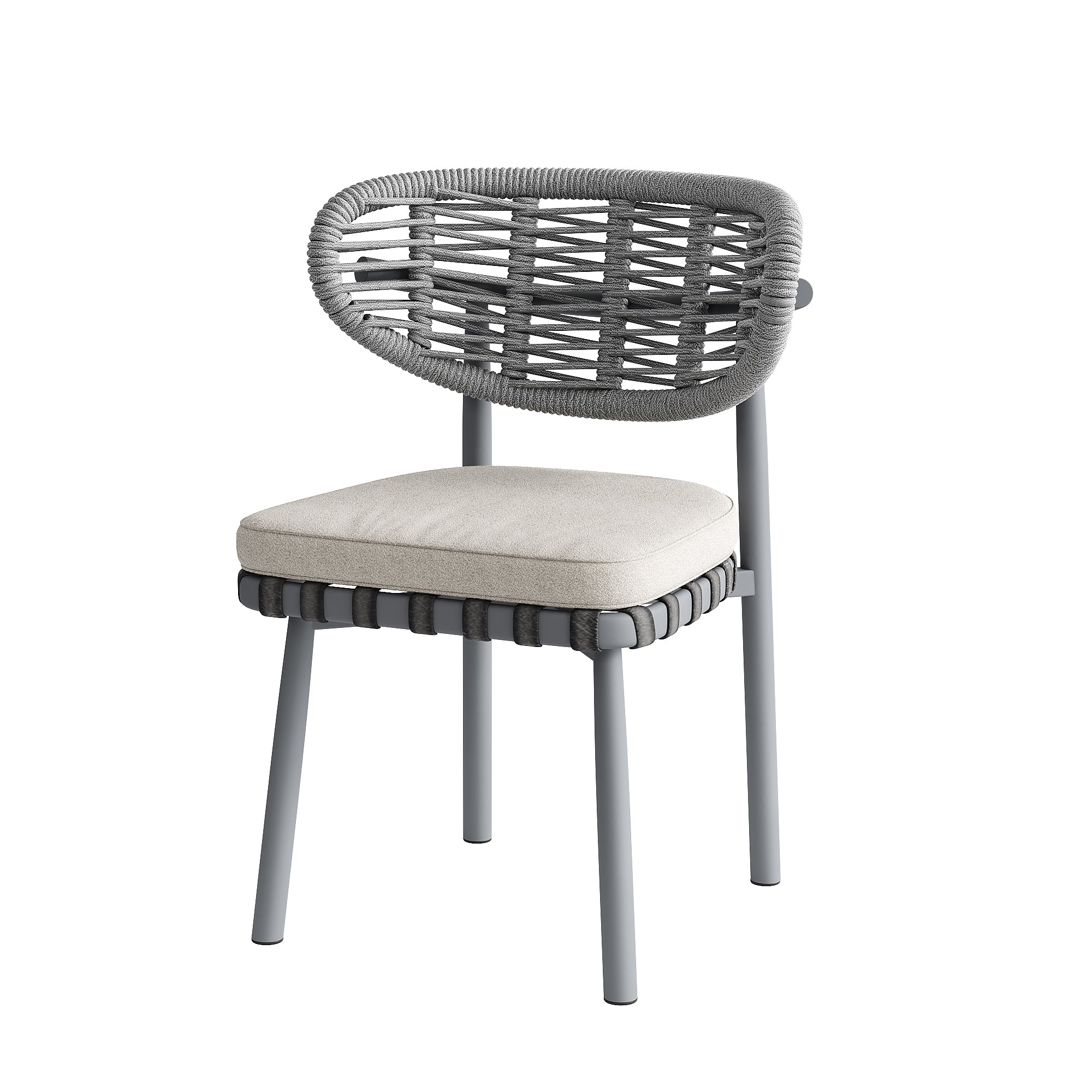 「Light Walnut Cafe」Outdoor Lounge Dining Set