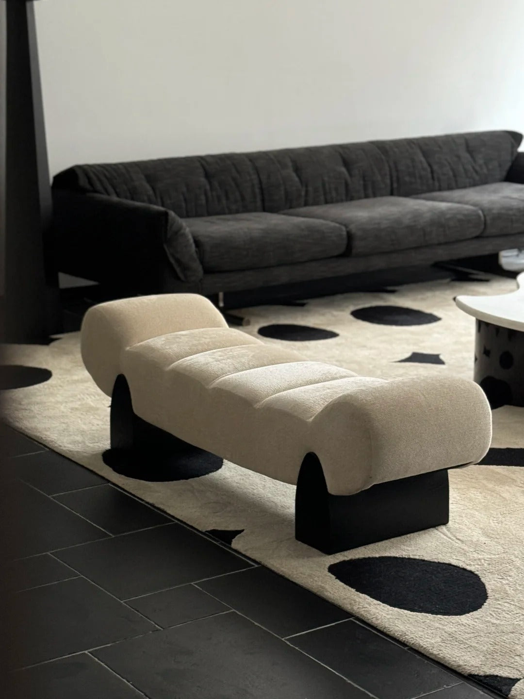 「Flowing Cloud」Organic Modern Tufted Bench