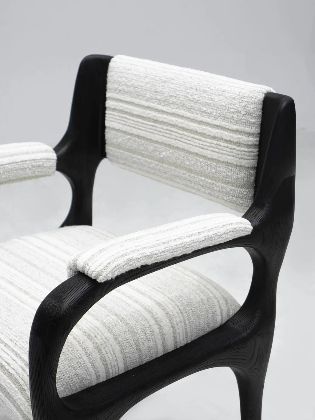 「Cloud Veil」Modern Sculptural Dining Armchair