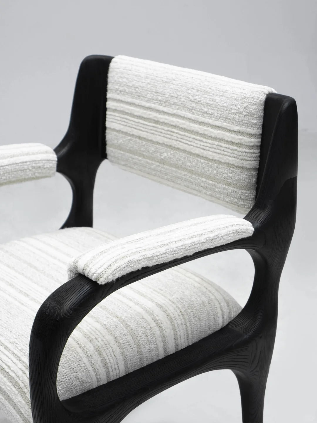 「Cloud Veil」Modern Sculptural Dining Armchair