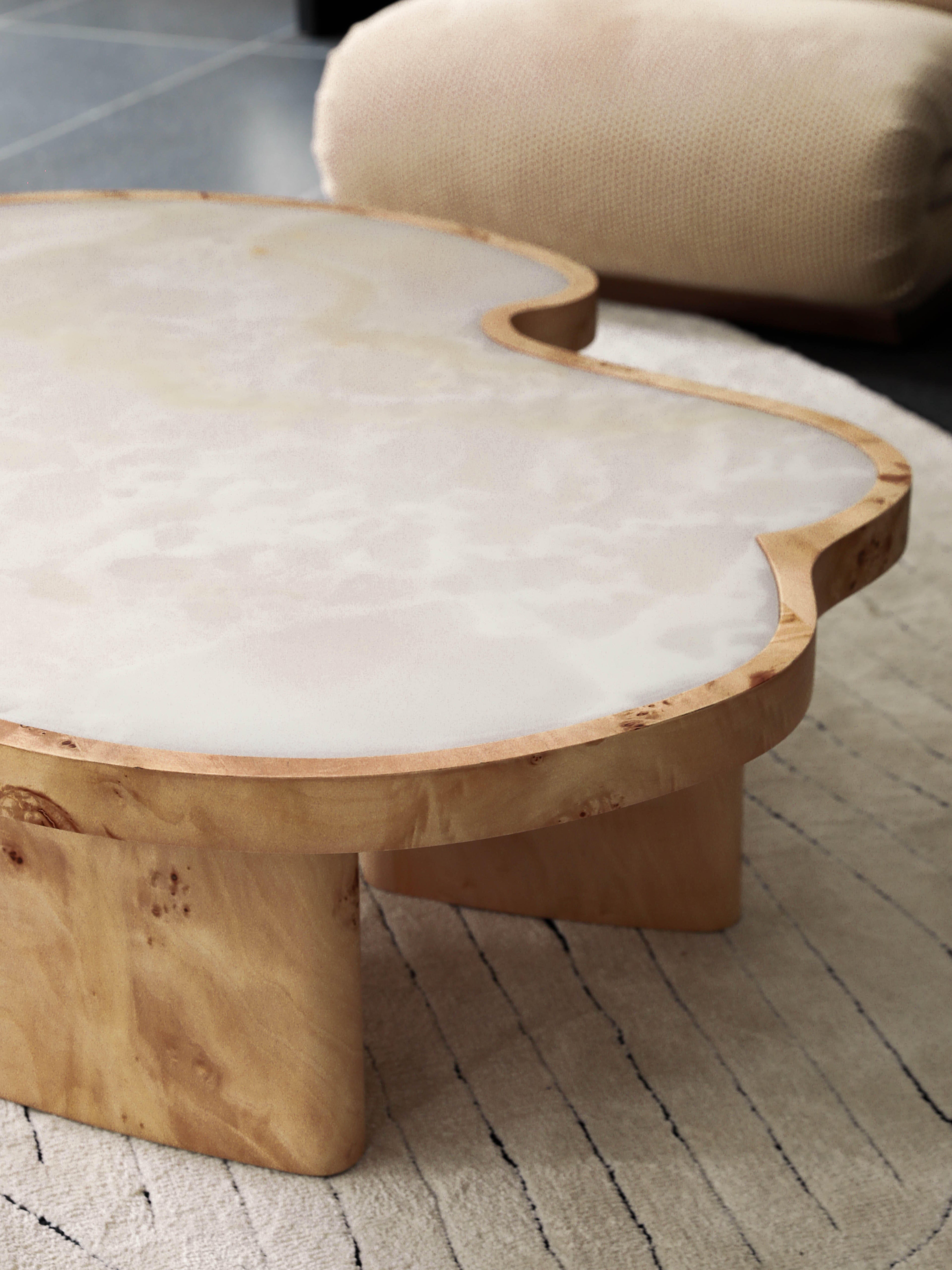「Cloud Timber」Organic Irregular Stump Coffee Table
