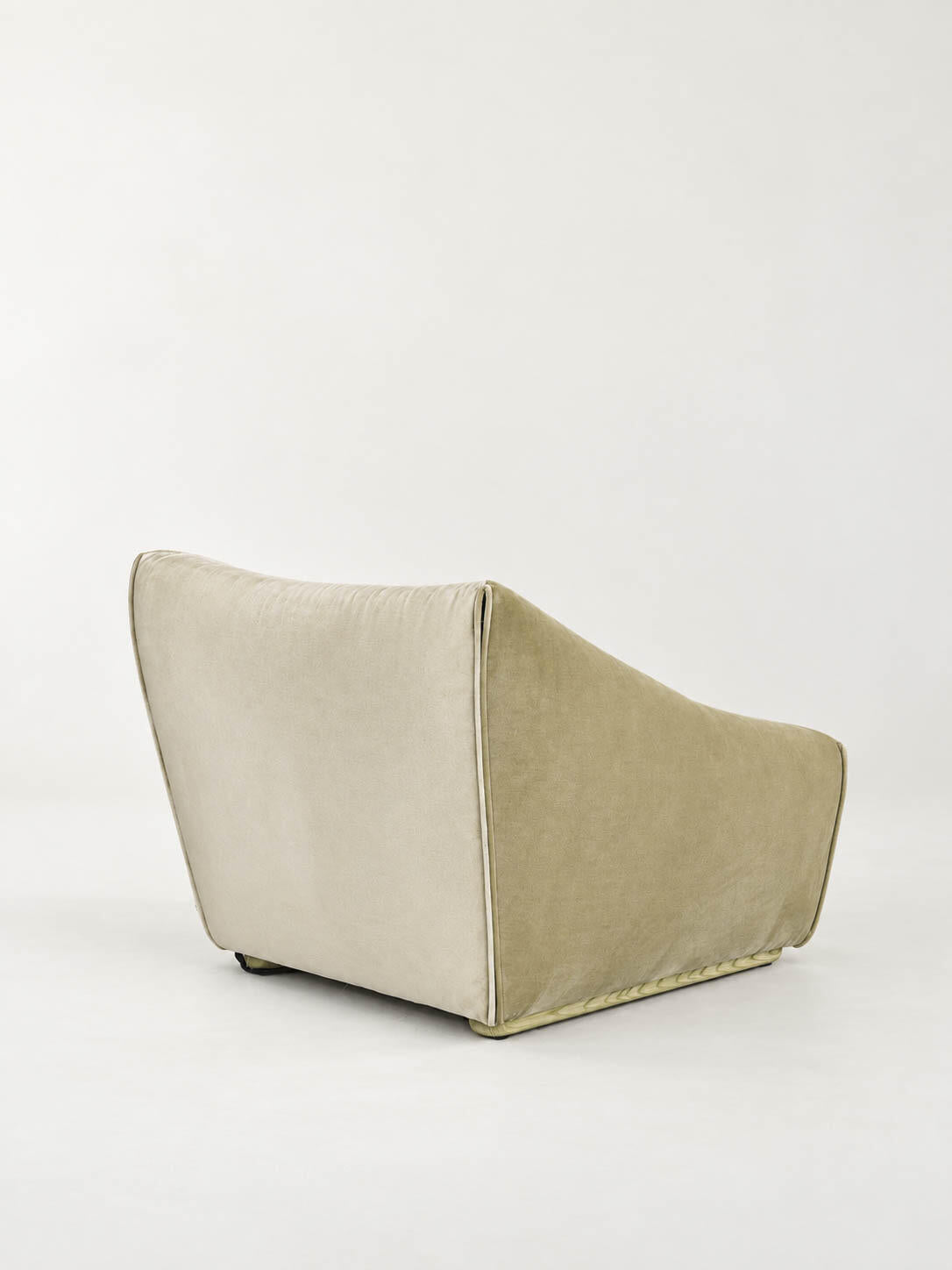 Morandi Muted Sage Green Contoured Velvet Accent Lounge Chair