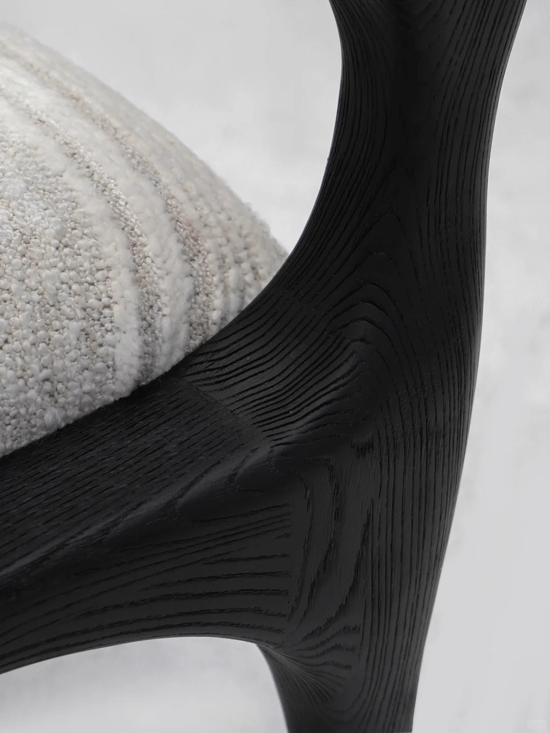 「Cloud Veil」Modern Sculptural Dining Armchair