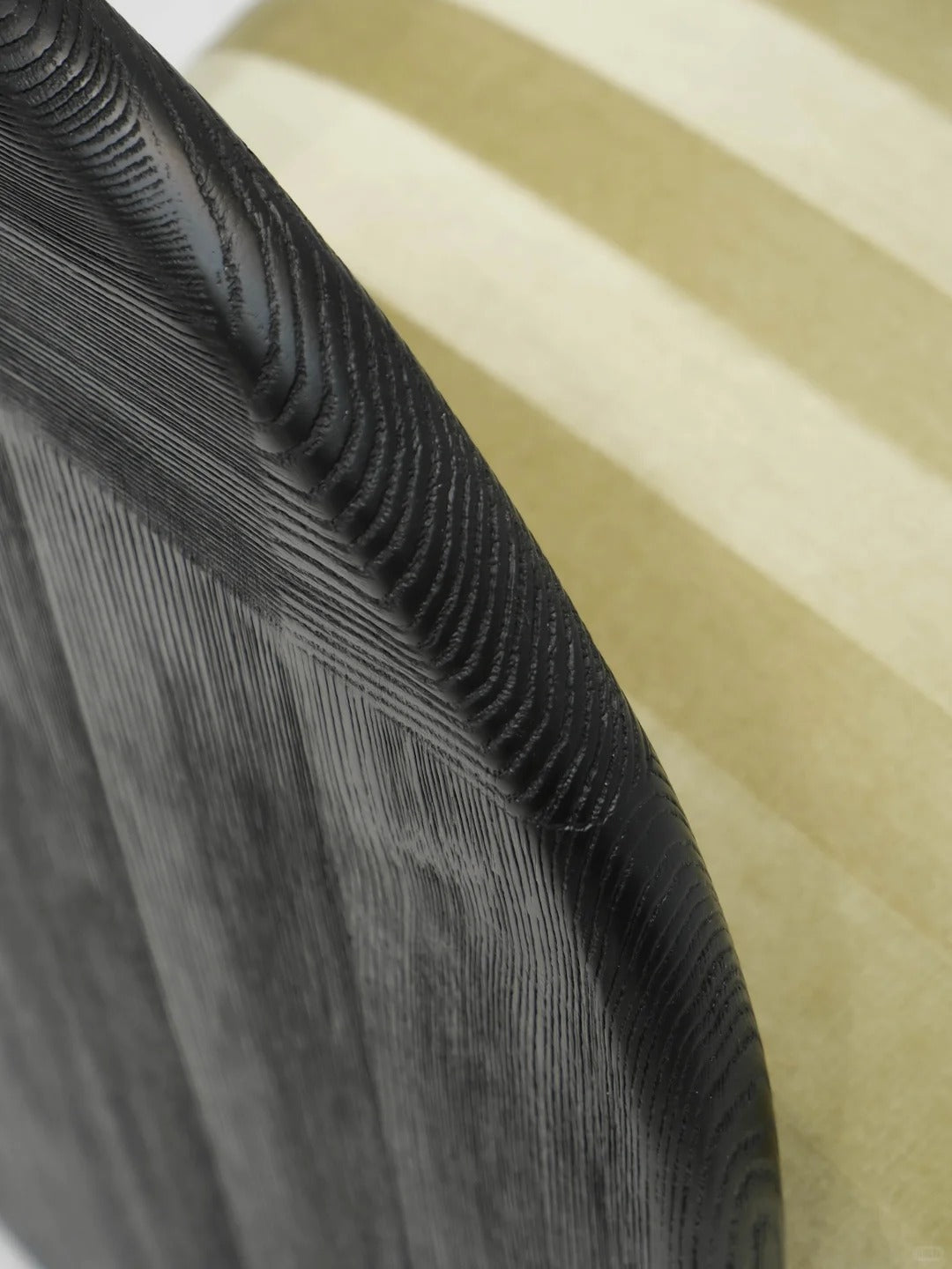 「Kekexili」Sculptural Striped Velvet Accent Chair