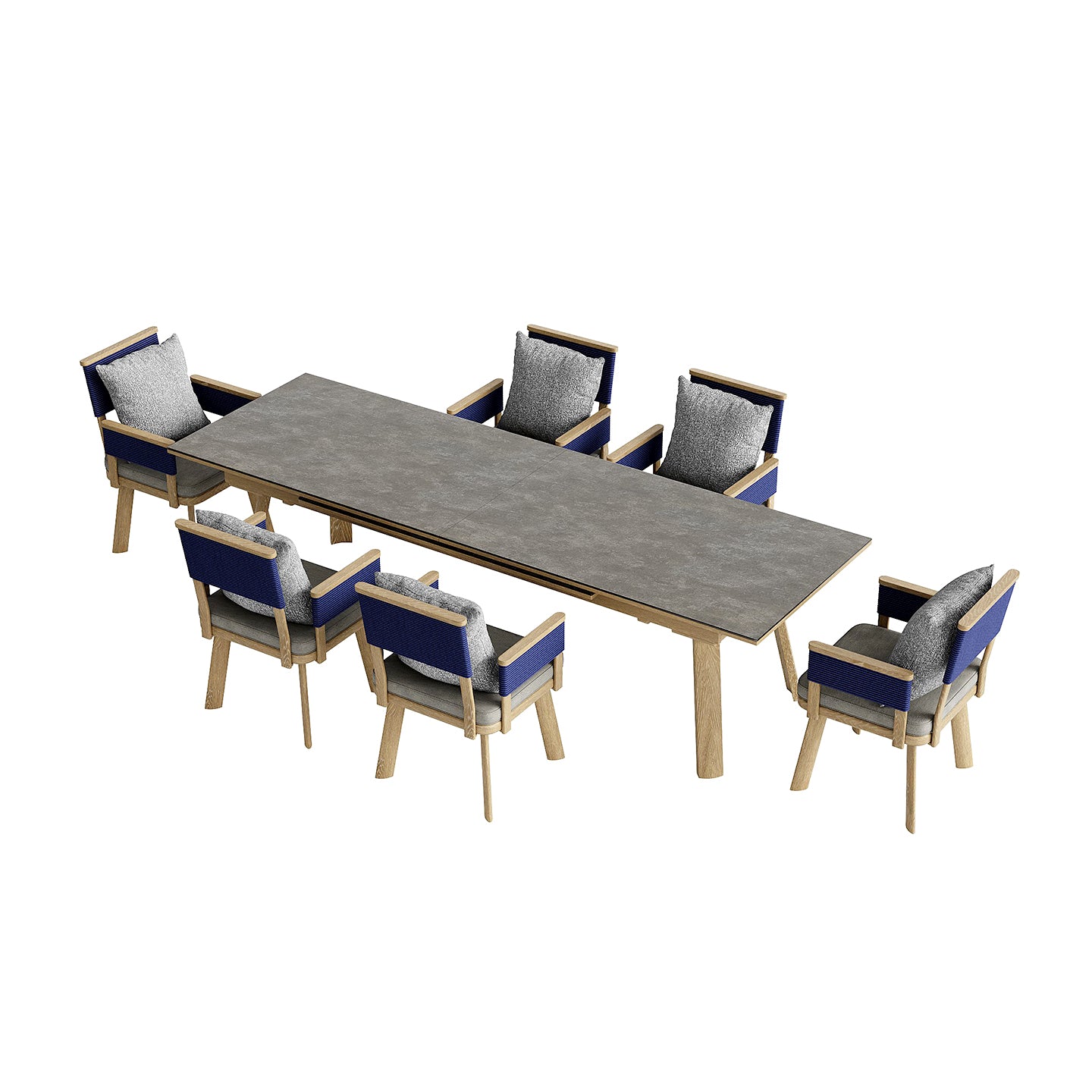 「Maple Weave」Luxury Extendable Outdoor Dining Set