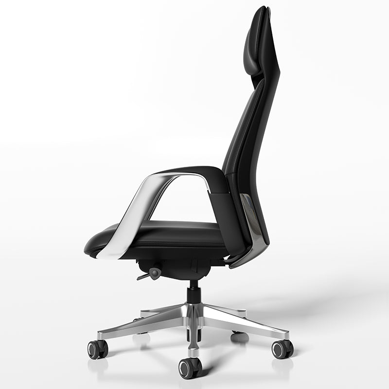 The Ark | Executive Office Chair in Imported Italian Nappa Leather with Gun-Metal Accents