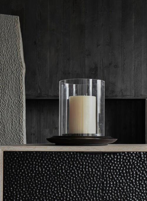 The Aura | Hand-Polished Solid Elm Wood Decorative Candle Holder