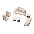 outdoor woven strap sofa
