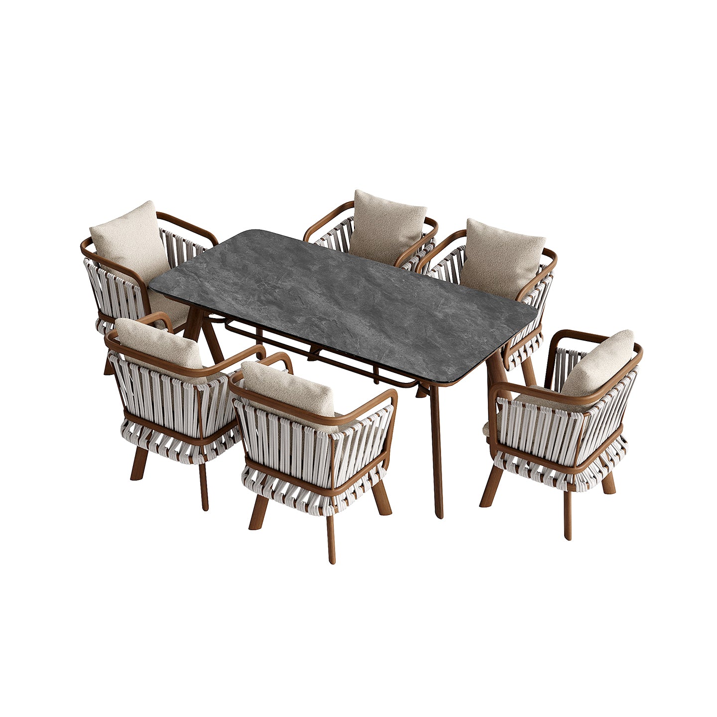 「Teak Weave」Luxury Outdoor Dining Set