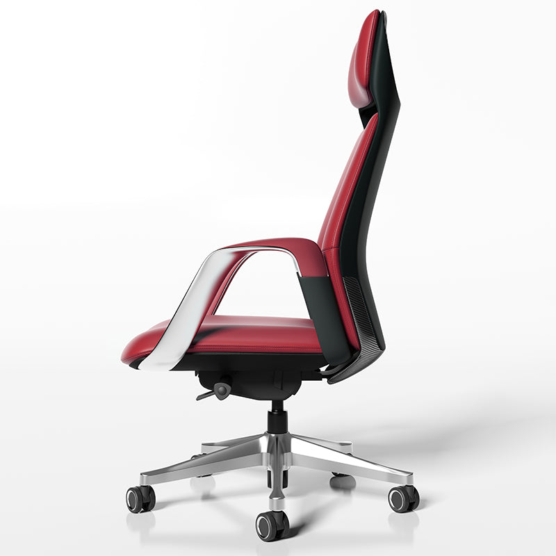 The Ark | Executive Office Chair in Imported Italian Nappa Leather with Gun-Metal Accents