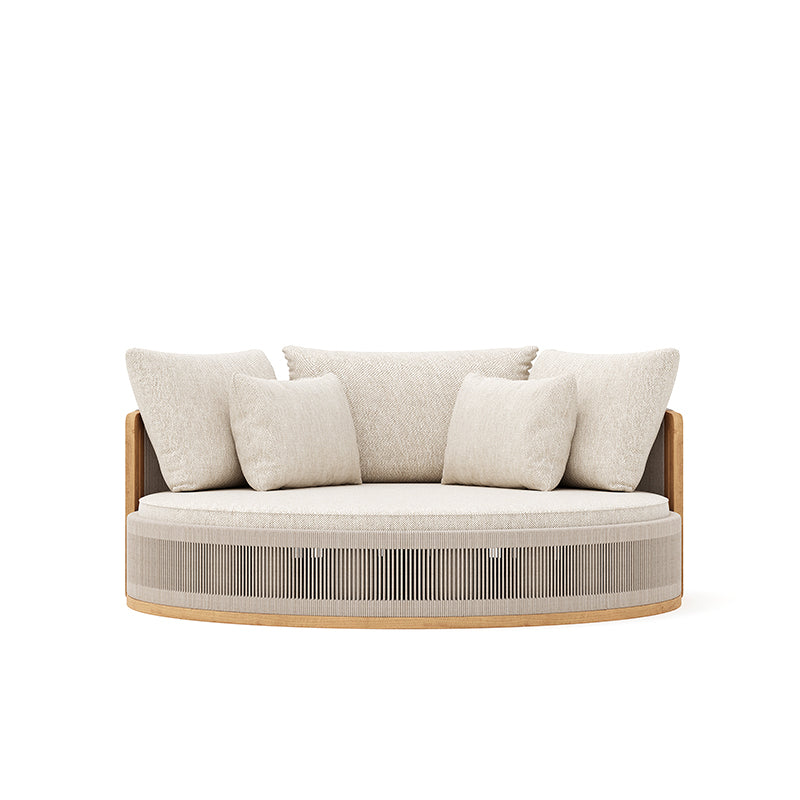 The Solis | Luxury Circular Outdoor Daybed with Artisanal Rope Weaving