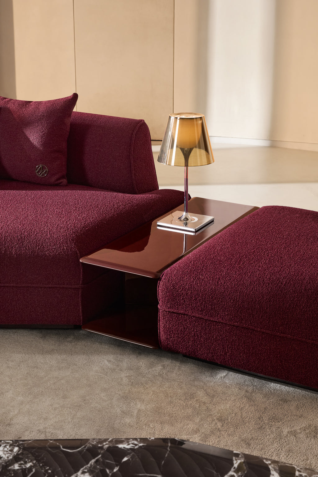 「Burgundy Horizon」Luxury Modular Sectional Sofa