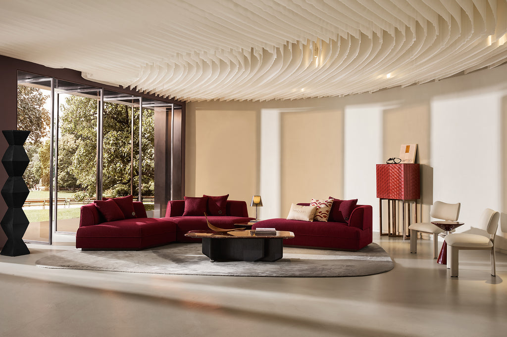 「Burgundy Horizon」Luxury Modular Sectional Sofa