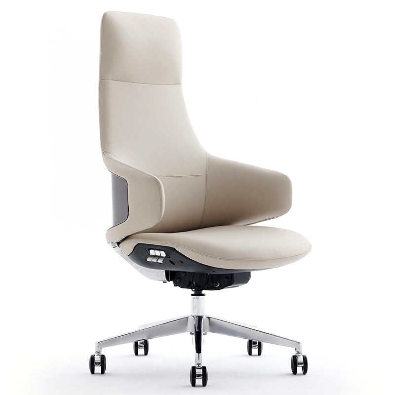 Beige office chair,KDO2 Sovereign | Professional Executive Office Chair in Italian Nappa Leather with Hydrographic Wood-Grain Beige