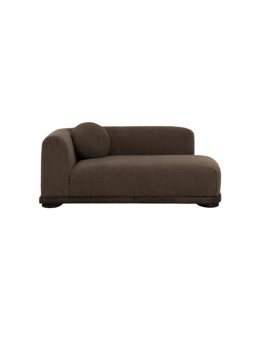 Brown corner sofa Deep Brown Alpaca Wool Right-Arm Chaise Longue
